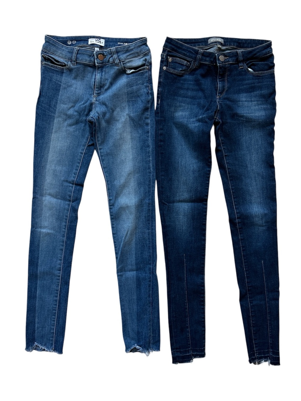 Two Pairs of DL1961 Chloe Skinny Jeans Girls Size 14 in GUC